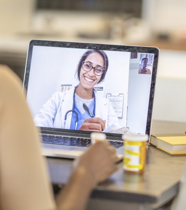 online consultation, virtual, laptop